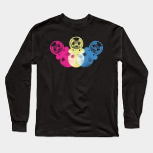 Halftone Colorful Nevalyashka Glitch Effect Long Sleeve T-Shirt